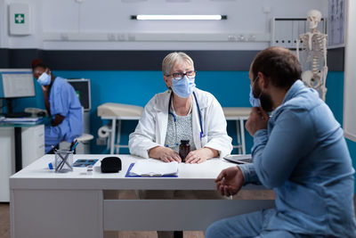 People sitting on table