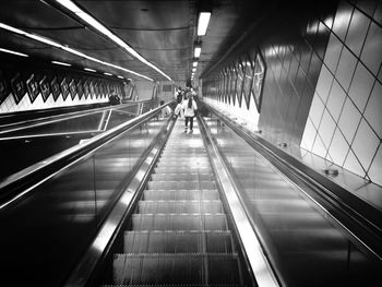 Escalator in subway station