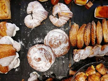 Directly above shot of croissants