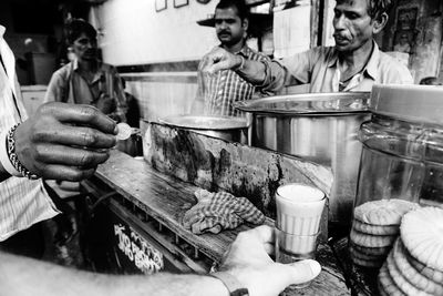 People working in restaurant