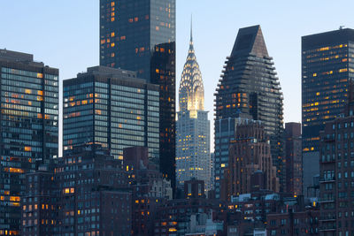 View of skyscrapers in city