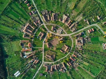 High angle view of cityscape