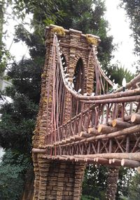 Low angle view of footbridge