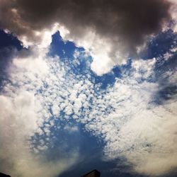 Low angle view of cloudy sky