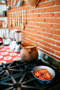 Close-up of food on table at home