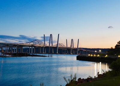 Bridge over river in city