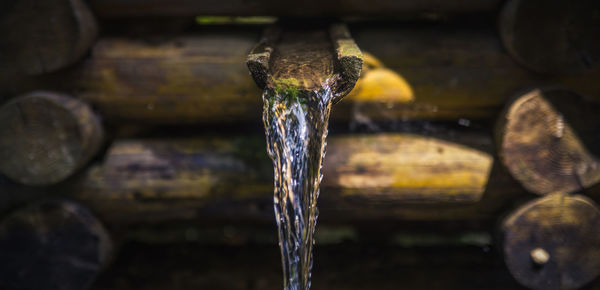 Clean water from well in mountains