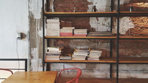 Books on shelf