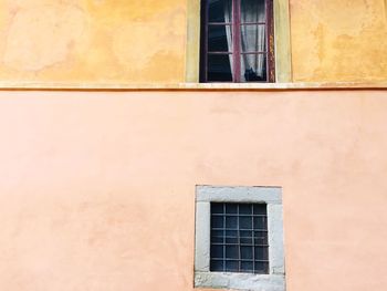 Low angle view of window on building