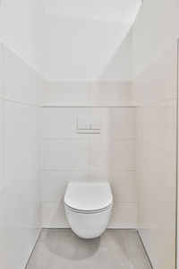 White wall in bathroom