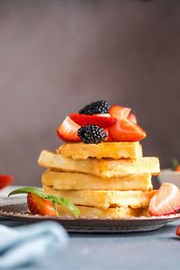 Close-up of dessert in plate