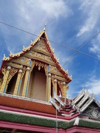 Low angle view of traditional building against sky