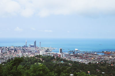 City landscape in batumi. beautiful nature in the city of georgia. high quality photo