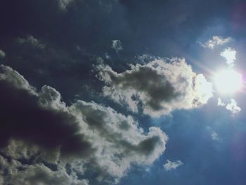 Low angle view of cloudy sky