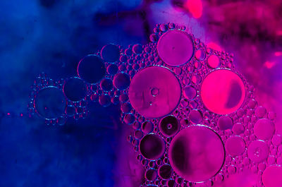 Close-up of bubbles in water