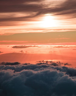 Scenic view of landscape during sunset