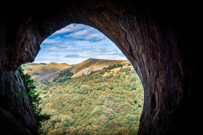 Rock formations in cave