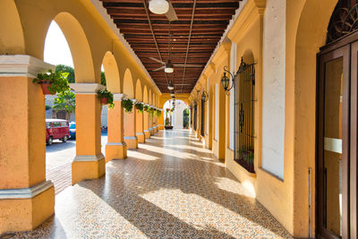 Empty corridor of building