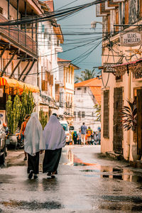 People walking on street