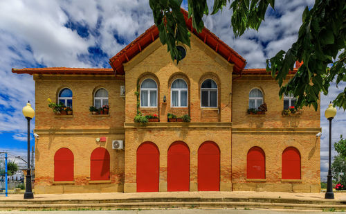 Low angle view of building against sky