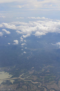 Aerial view of cloudscape against sky