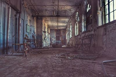 Interior of abandoned building