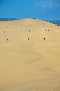 High angle view of beach against sky