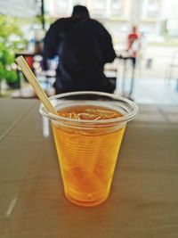 Close-up of drink on table