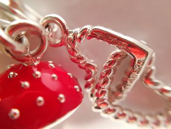 Close-up of heart shape on table