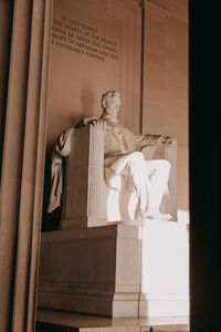 Low angle view of statue