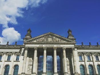 Low angle view of historical building