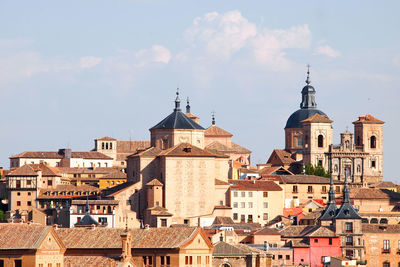 High angle view of church in town