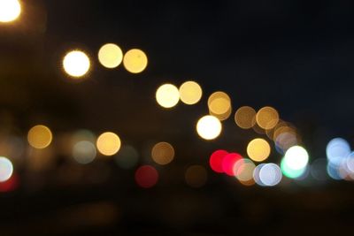 Defocused lights at night