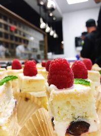 Close-up of served cake