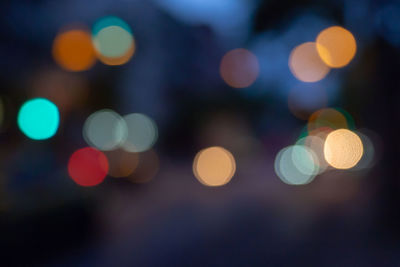 Defocused lights at night