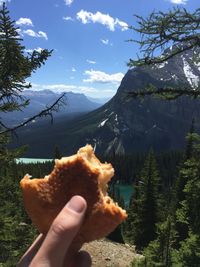 Cropped image of person looking through window