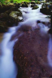 Stream flowing through rocks