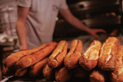 Baguettes - details of baking bread