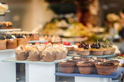 Close-up of ice cream for sale in store