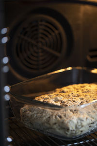 Close-up of cake in container