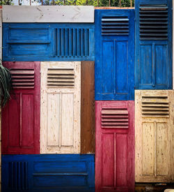 Full frame shot of closed door of building