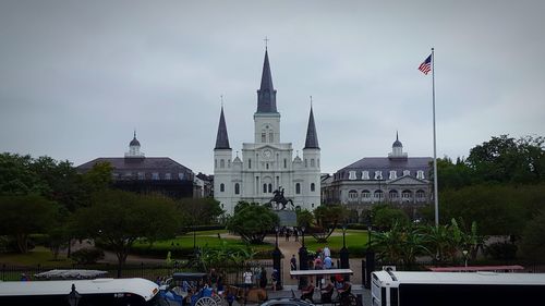 Low angle view of st louis cathedral against sky