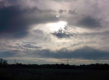 Scenic view of landscape against cloudy sky