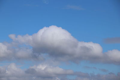 Low angle view of clouds in blue sky