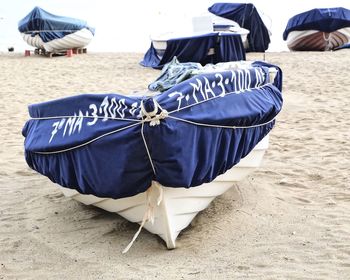 Rear view of men sitting on beach