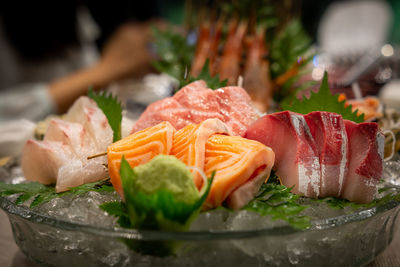 Close-up of fish with vegetables