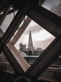 View of the shard from tower bridge