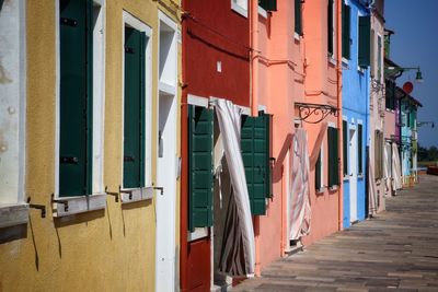 Colorful buildings in city