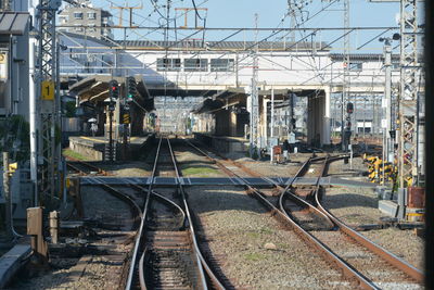 Railroad tracks in factory