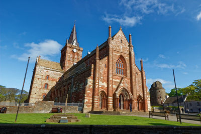 Low angle view of historic building against sky